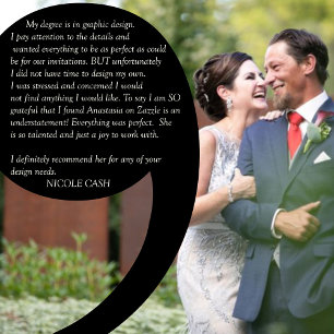 Nicole Pengarar Testimonial bröllopsinbjudan Julkort