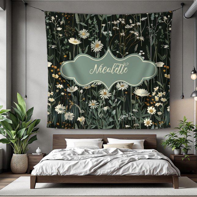 Nicolette Mörk Daisy Blommigt Fleecefilt (detail)