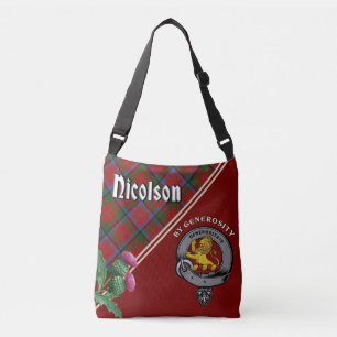 Nicolson Klan Badge & Tartan Tote Axelväska