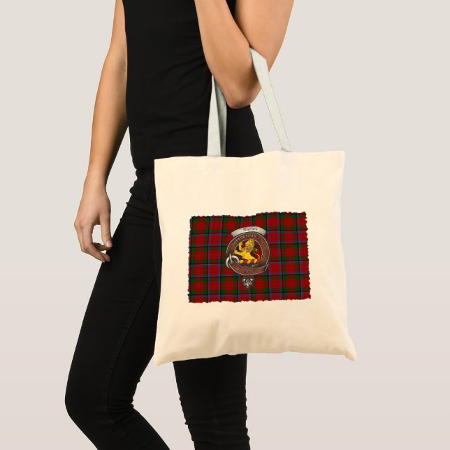 Nicolson Klan Badge Tartan Tote Tygkasse (Framsida (produkt))