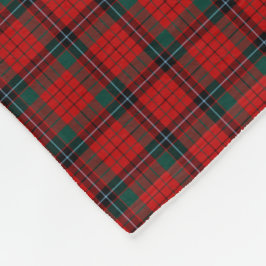 Nicolson Klan Red, Black och Grönt Tartan Fleecefilt