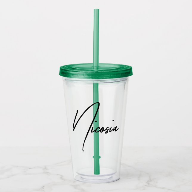 Nicosia Cypern Delad Stad Arv Souvenir Take Away Mugg (Framsida)