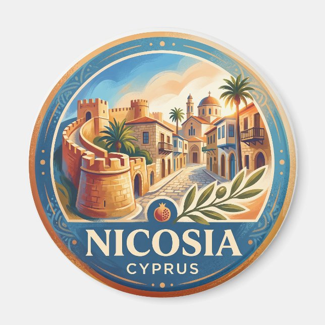 Nicosia Cypern Magnet (Framsidan)