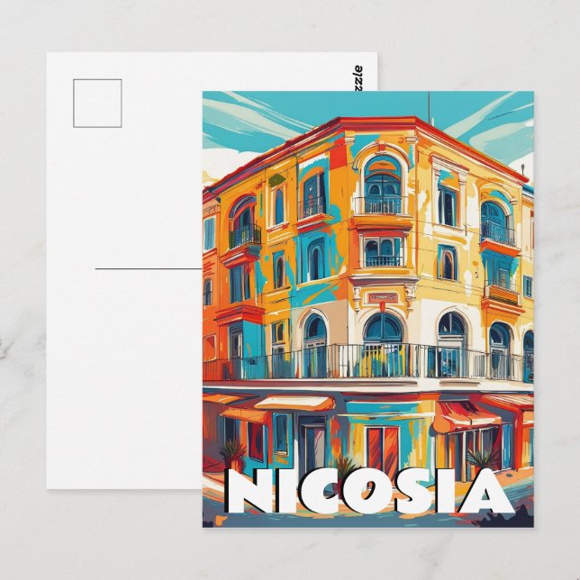 Nicosia, Cyperns huvudstad Vykort (Fram/baksida)