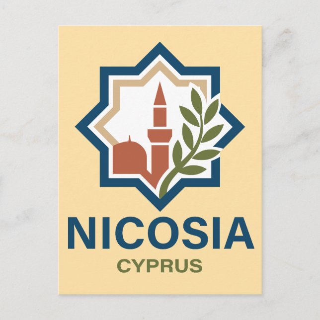 Nicosia Cyprus Mediterranean Vykort (Framsida)