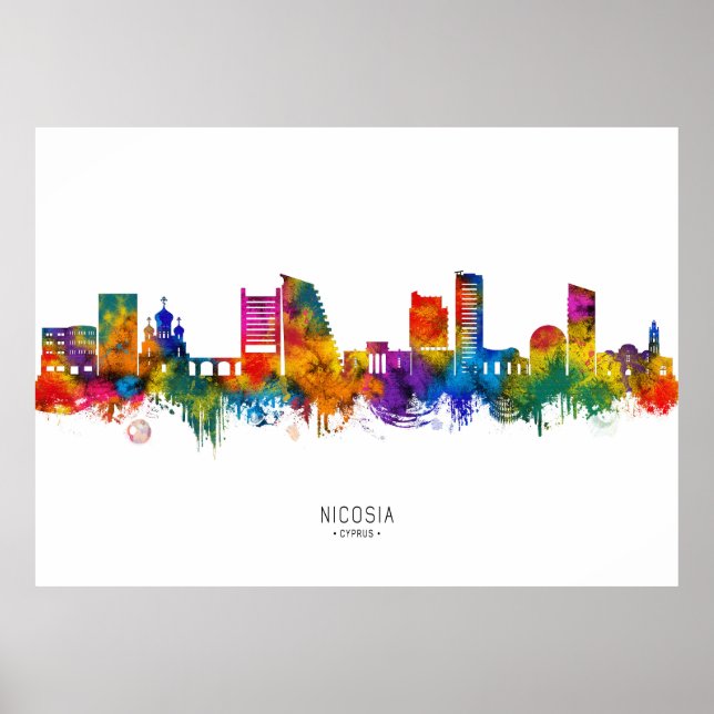 Nicosia Cyprus Skyline Poster (Framsidan)