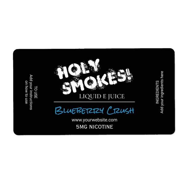 Nicotine E Juice Labels Fraktsedel (Framsidan)