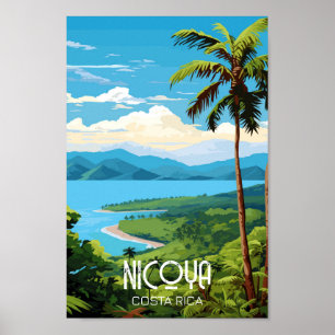 Nicoya Peninsula Costa Rica Berömd Travel Ställe Poster