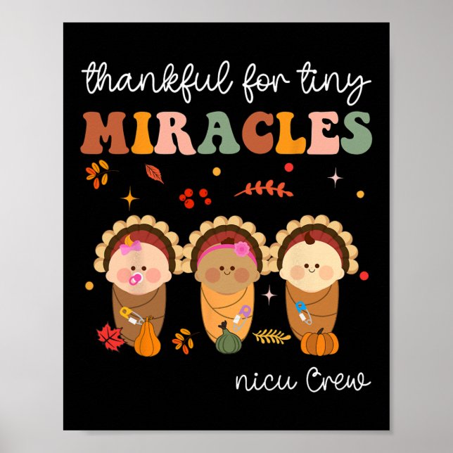 Nicu Crwe Thanksgiving Nurse faller tacksamt för t Poster (Framsidan)