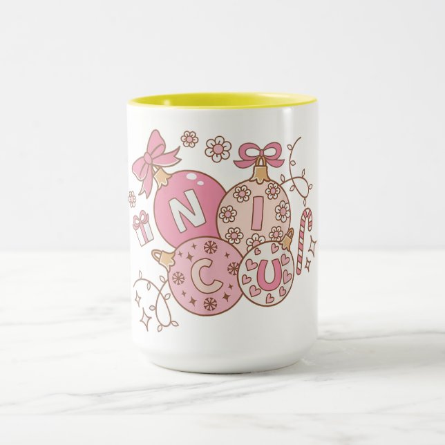 NICU Cutie Christmas – Festiv design för prydnad  Mugg (Center)