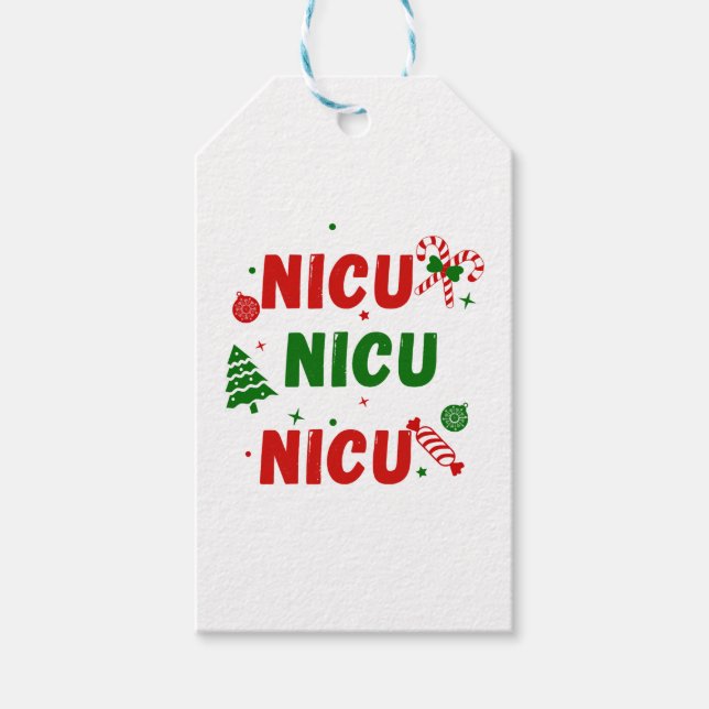 NICU Festive Christmas design Presentetikett (Framsidan)