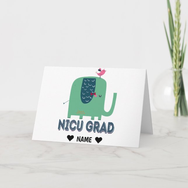 NICU Grad Elephant Kort (Framsida)