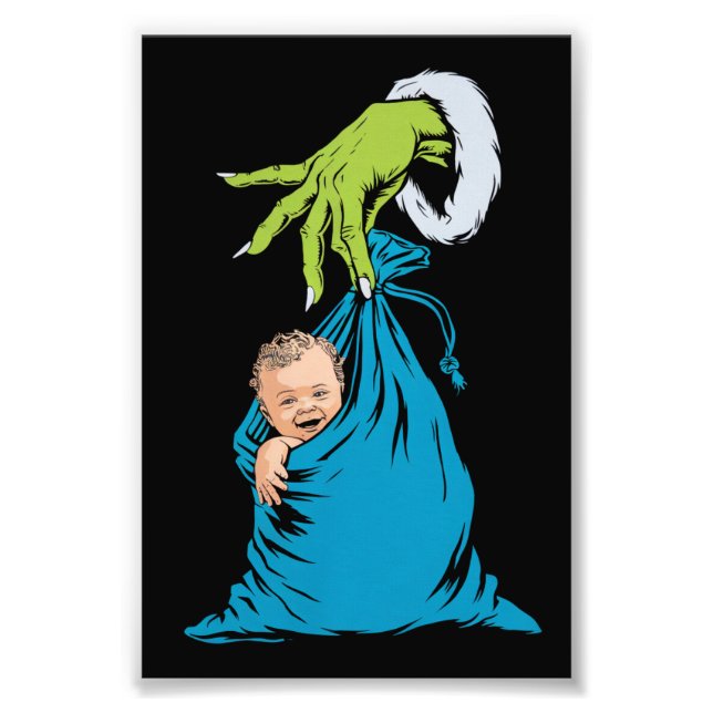 NICU Labor Delivery Nurse Santa Julafton Fototryck (Framsidan)