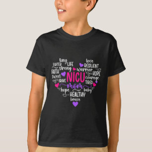 Nicu Mam Hjärt Micro Prematur Baby Mam Till Nicu K T Shirt