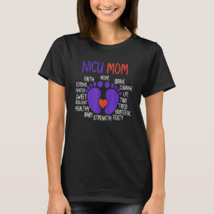 NICU Mamma Facts Preearly Birth Awareness Support T Shirt