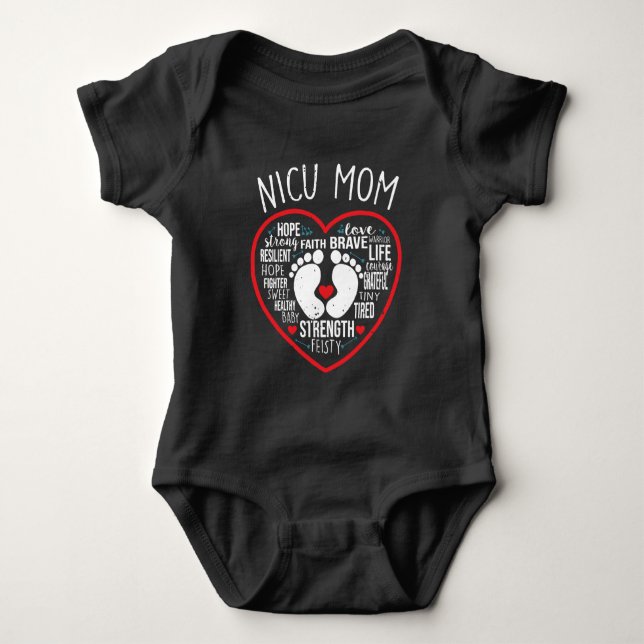 NICU Mamma Preemie Awareness T Shirt (Framsida)
