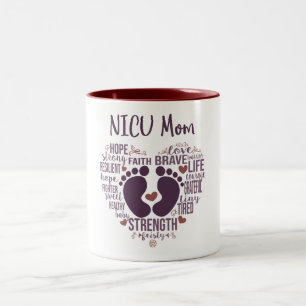 ’NICU Mamma’ Preemie eller NICU Awareness Coff Två-Tonad Mugg