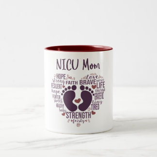 ’NICU Mamma’ Preemie eller NICU Awareness Coffee M Två-Tonad Mugg