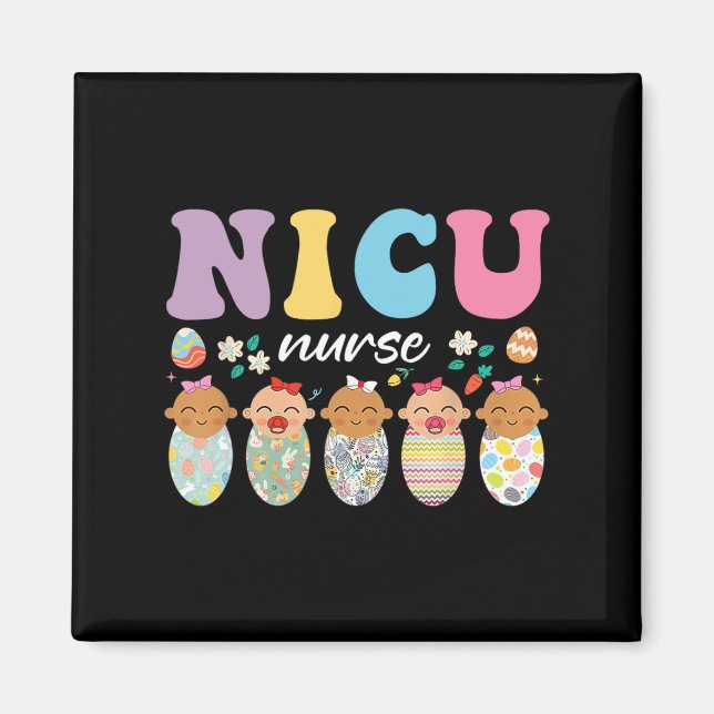 Nicu Neonatal Intensive Care Nurse Påsk Day Magnet (Framsidan)