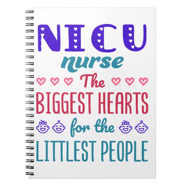 NICU Nurse Biggest Hearts for Littlest People Anteckningsbok (Framsidan)