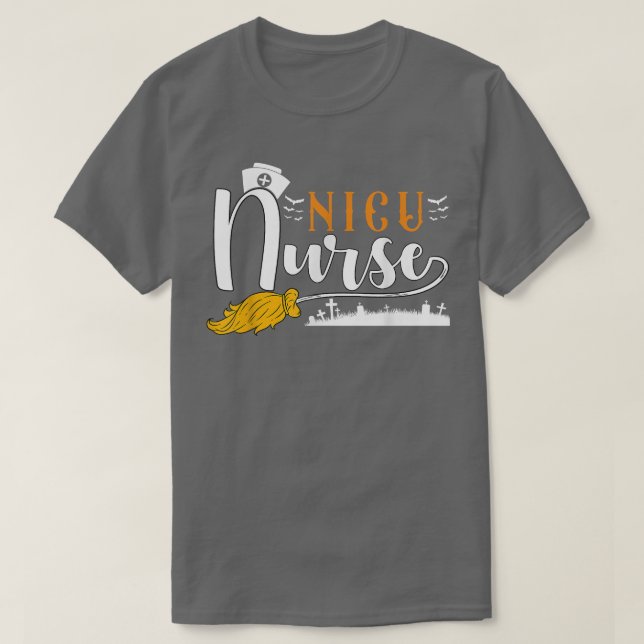 NICU Nurse för Halloween fest  T Shirt (Design framsida)