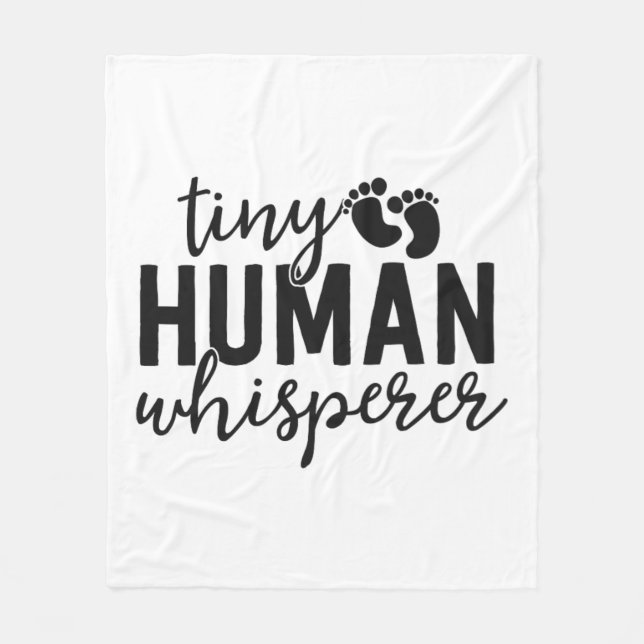 NICU Nurse ger Tiny Human Whisperer Neonatal ICU Fleecefilt (Framsidan)