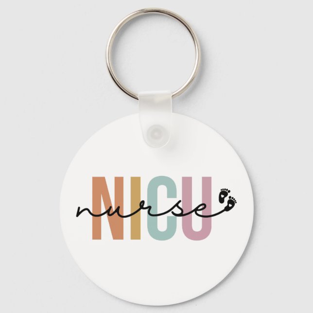 NICU Nurse Gift Neonatal Intensive Care Sjuksköter Nyckelring (Framsida)