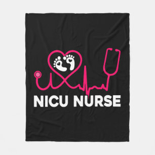 Nicu Nurse Heartslag Shirt Fleecefilt