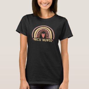 Nicu Nurse Icu Neonatal Nurse Leopard Rainbow Tiny T Shirt