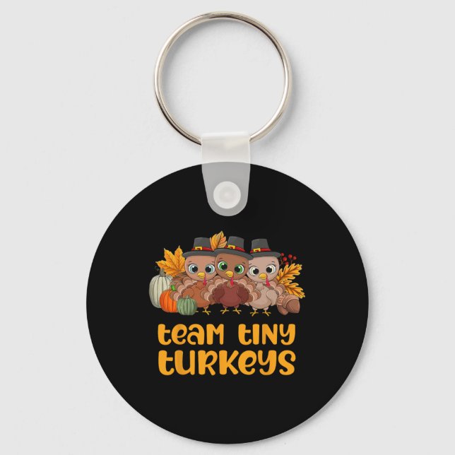 Nicu Nurse Icu Neonatal Team Tiny Turkey Fall Tha Nyckelring (Framsida)