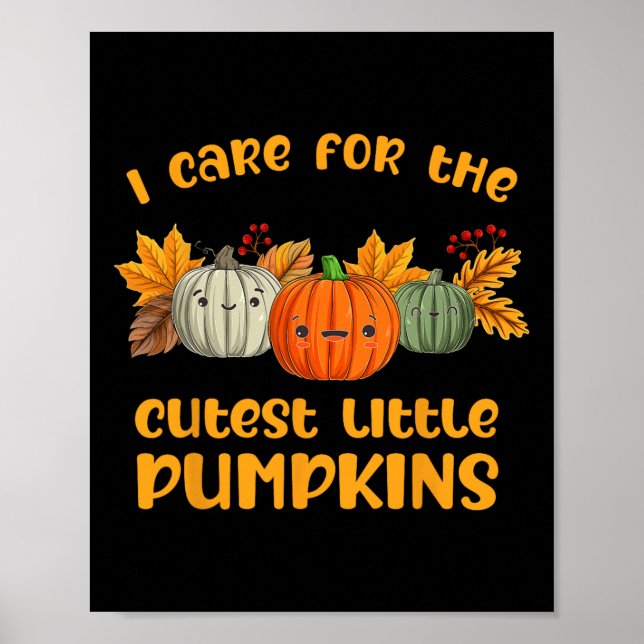 Nicu Nurse Neonatal Cutest Little Pumpkins Fall Th Poster (Framsidan)