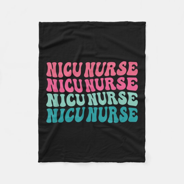 Nicu Nurse Neonatal Intensive Care Nurse Day Fleecefilt (Framsidan)