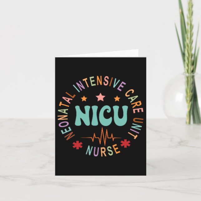 Nicu Nurse Neonatal Intensive Care Unit Apparel Ni Kort (Framsida)