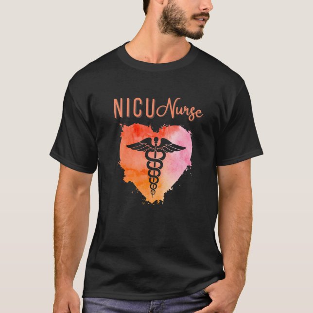 NICU Nurse  Neonatal Nurses Graduation Caduceus T Shirt (Framsida)