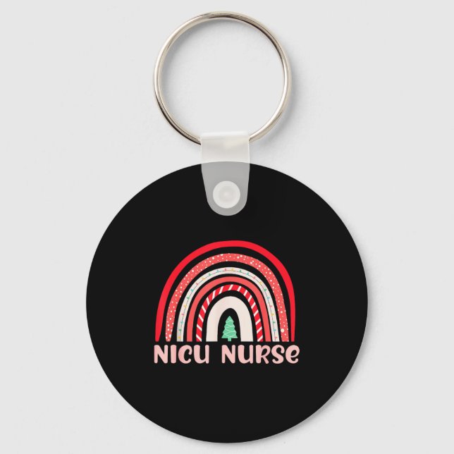 Nicu Nurse Neonatal Tiny Crew Christmas Holiday Nu Nyckelring (Framsida)