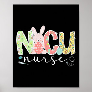 Nicu Nurse Påskhare Nicu Nursing Påsk Day Poster
