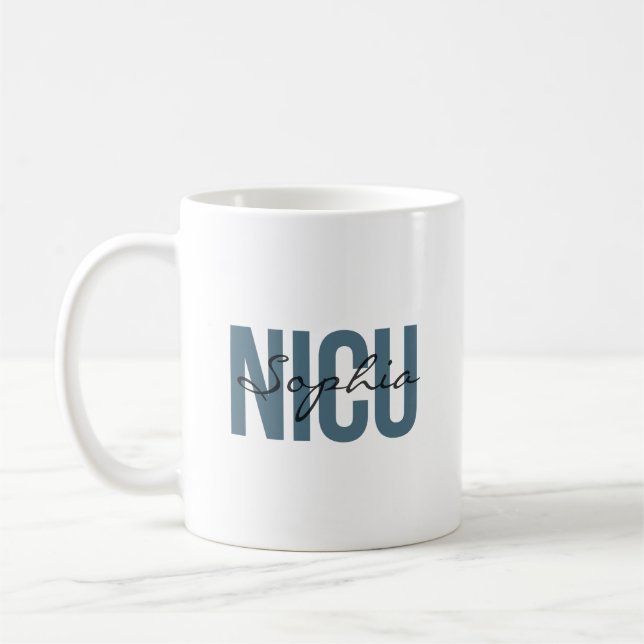 NICU Nurse Personalized Name Bold Typography Kaffemugg (Vänster)