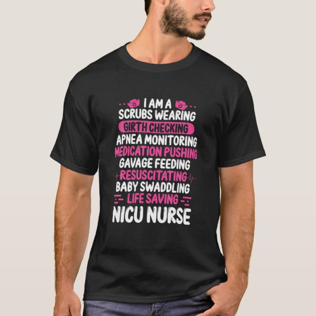 Nicu Nurse Preemie Warrior Girth Checking Nicu Nur T Shirt (Framsida)