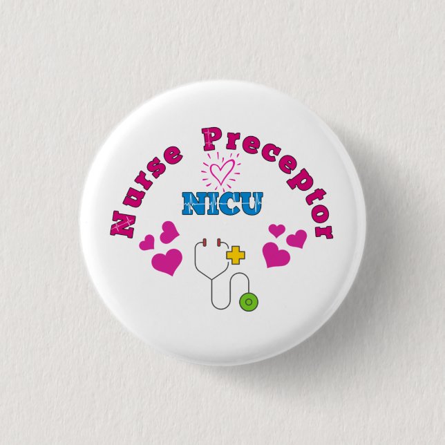 NICU Nurse Preeptor Button Berry Knapp (Framsida)