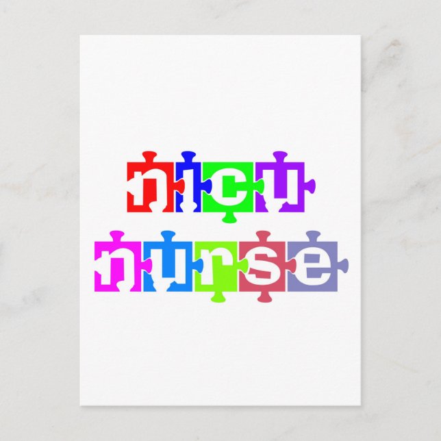 NICU NURSE PUZZLE BIET VYKORT (Framsida)