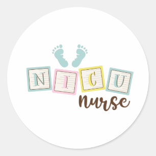 NICU Nurse Runt Klistermärke