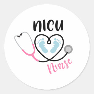 NICU Nurse Runt Klistermärke