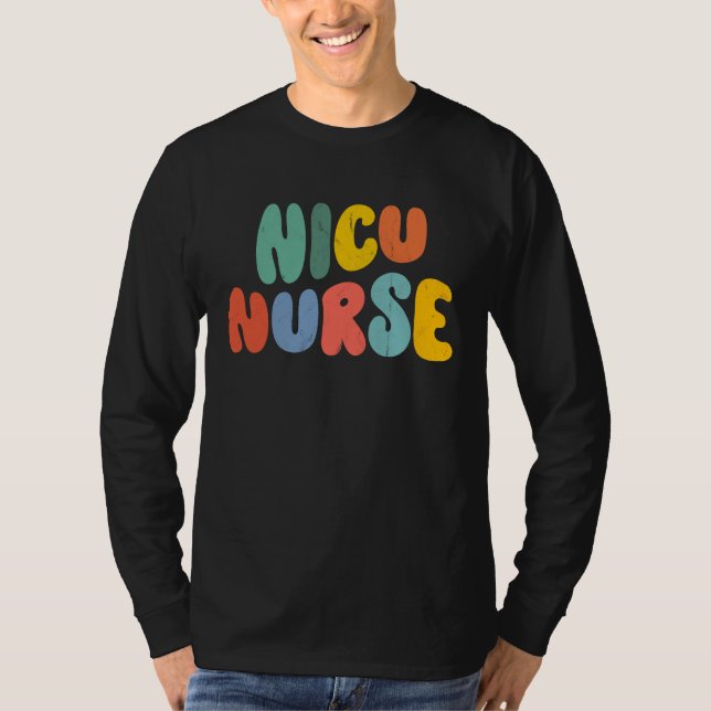 Nicu Nurse Week Groovy Appreciation Day For Women  T Shirt (Framsida)