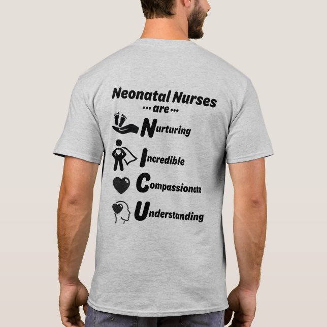 NICU NURSES är MANAR-skjorta T Shirt (Baksida)