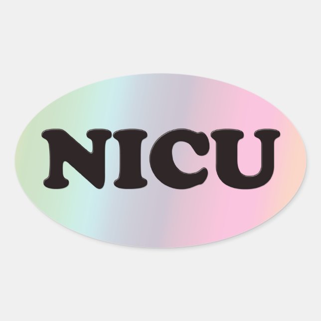 NICU OVALT KLISTERMÄRKE (Framsida)