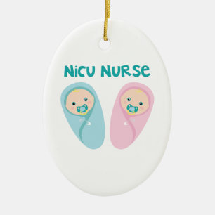 NICU-sjuksköterska Julgransprydnad Keramik