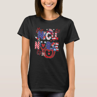 Nicu Sjuksköterska Stetoskop 4:e Juli Omvårdnad Am T Shirt