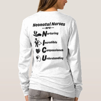 NICU sjukskötersketröja långärmad T Shirt