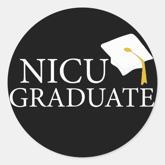 NICU-student Runt Klistermärke (Framsida)