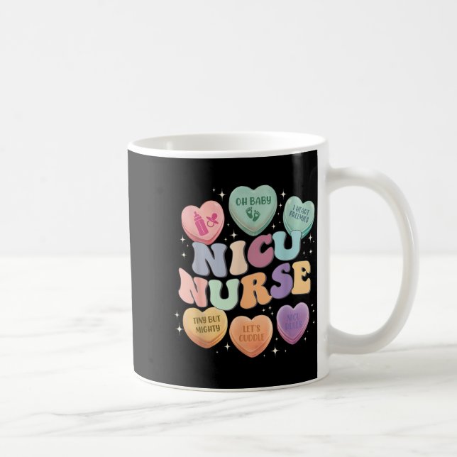 Nicu Valentine Nicu Nurse Valentines Day Icu Nurse Kaffemugg (Höger)